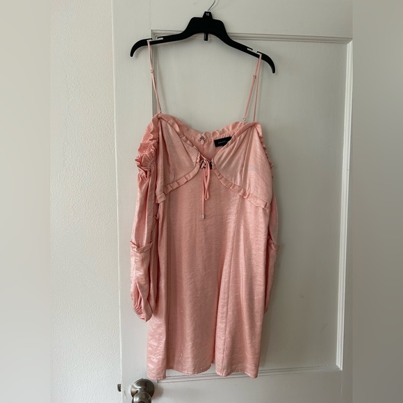 Majorelle Light Pink Off-Shoulder Dress Sz L - Picture 3 of 7